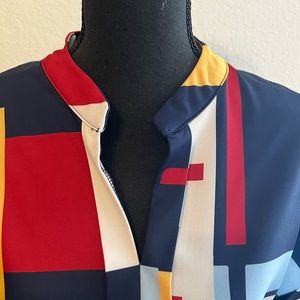 Womens Multi-Color print blouse